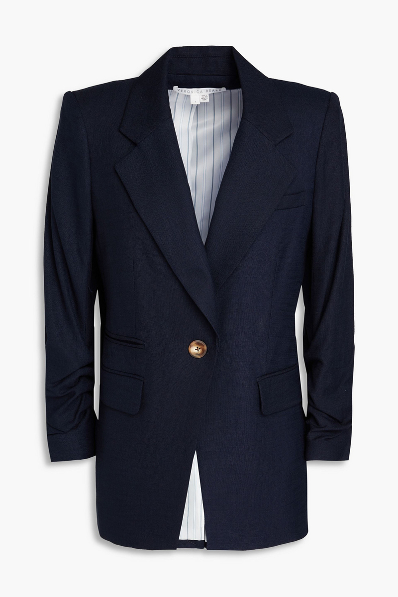 veronica beard - battista dickey grain de poudre blazer - blue - us 16
