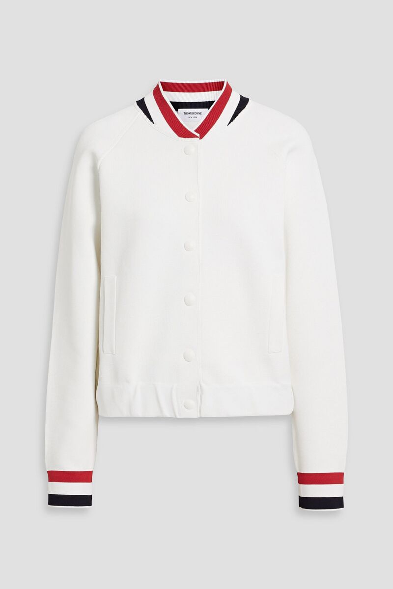 Thom Browne - Striped cady bomber jacket - White - IT 42