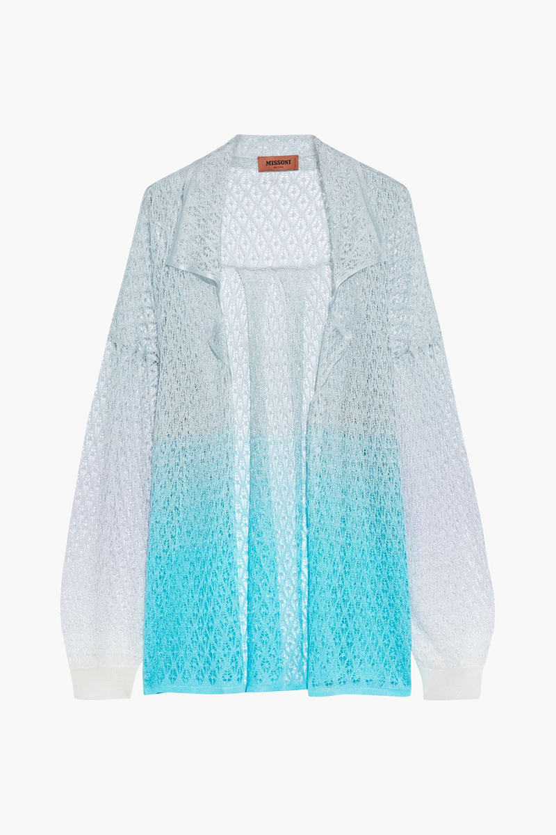 Missoni - Dégradé crochet-knit cardigan - Blue - IT 42
