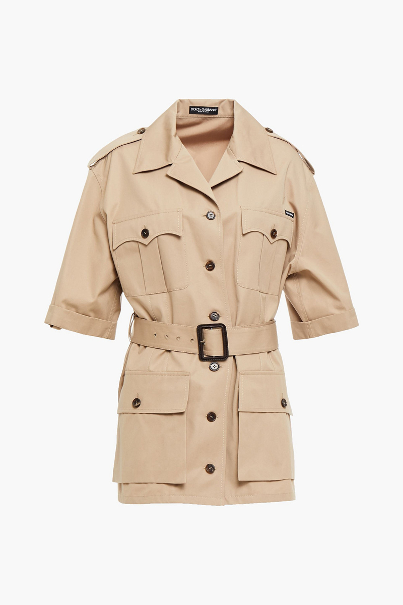 Dolce&Gabbana - Belted cotton jacket - Neutral - IT 42