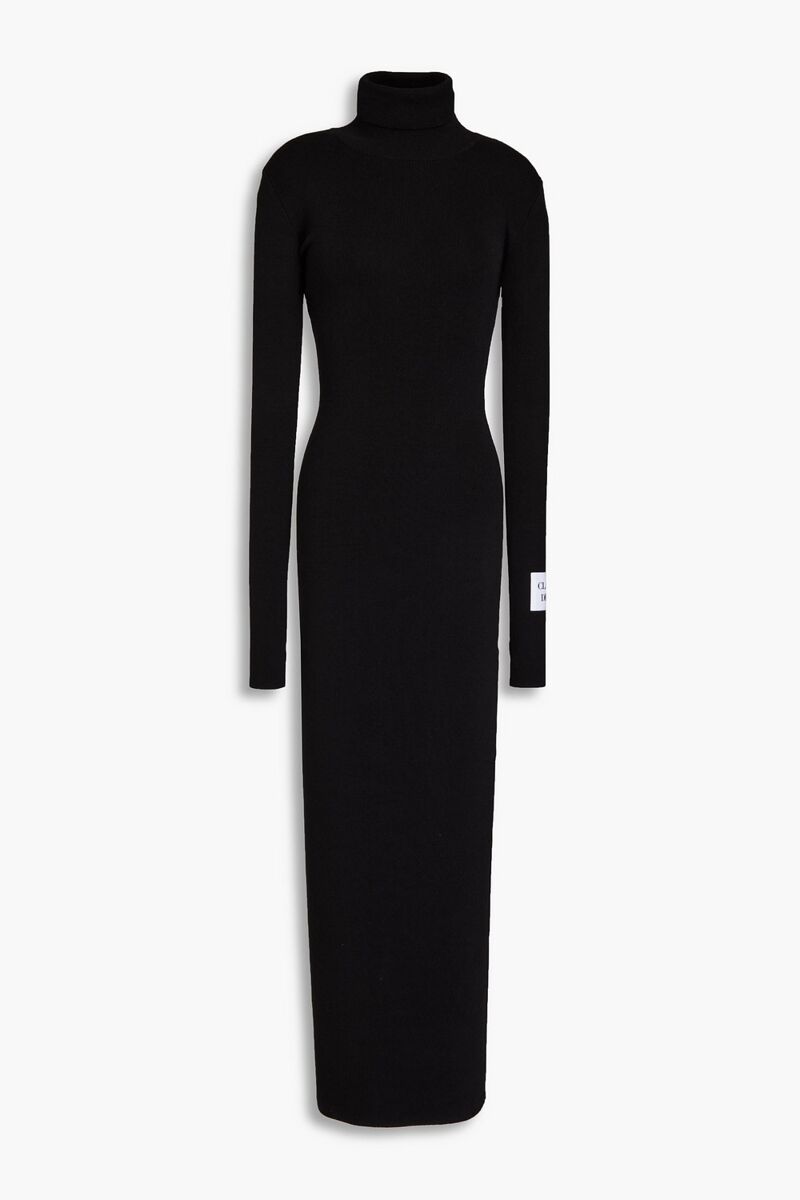 Moschino - Appliqued cotton maxi dress - Black - IT 46