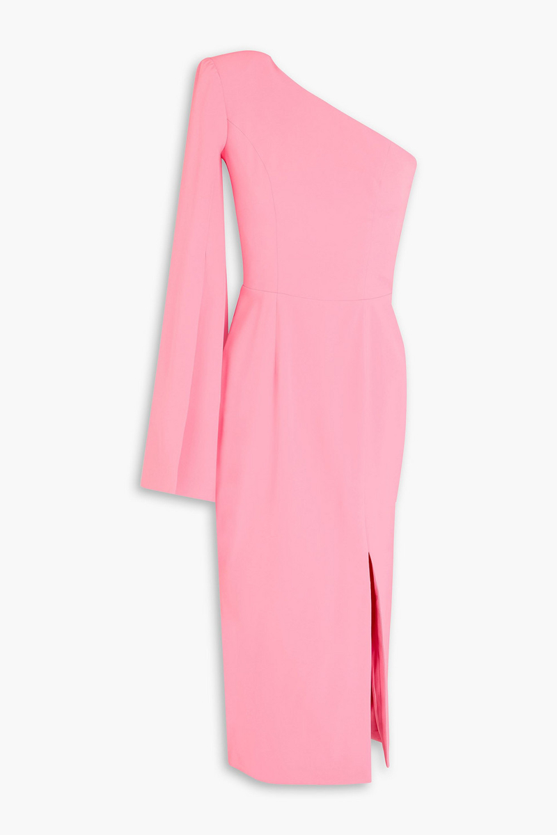 rhea costa - one-sleeve crepe midi dress - pink - it 38
