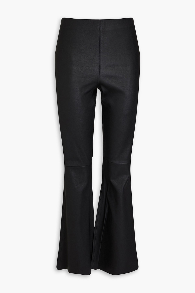 by malene birger - leather flared pants - black - de 36