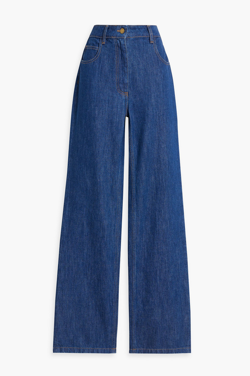 oscar de la renta - high-rise straight-leg jeans - blue - us 0
