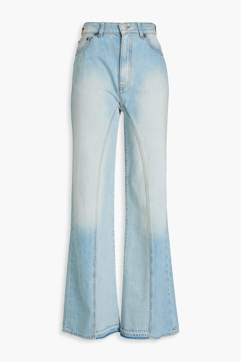 victoria beckham - high-rise wide-leg jeans - blue - 27