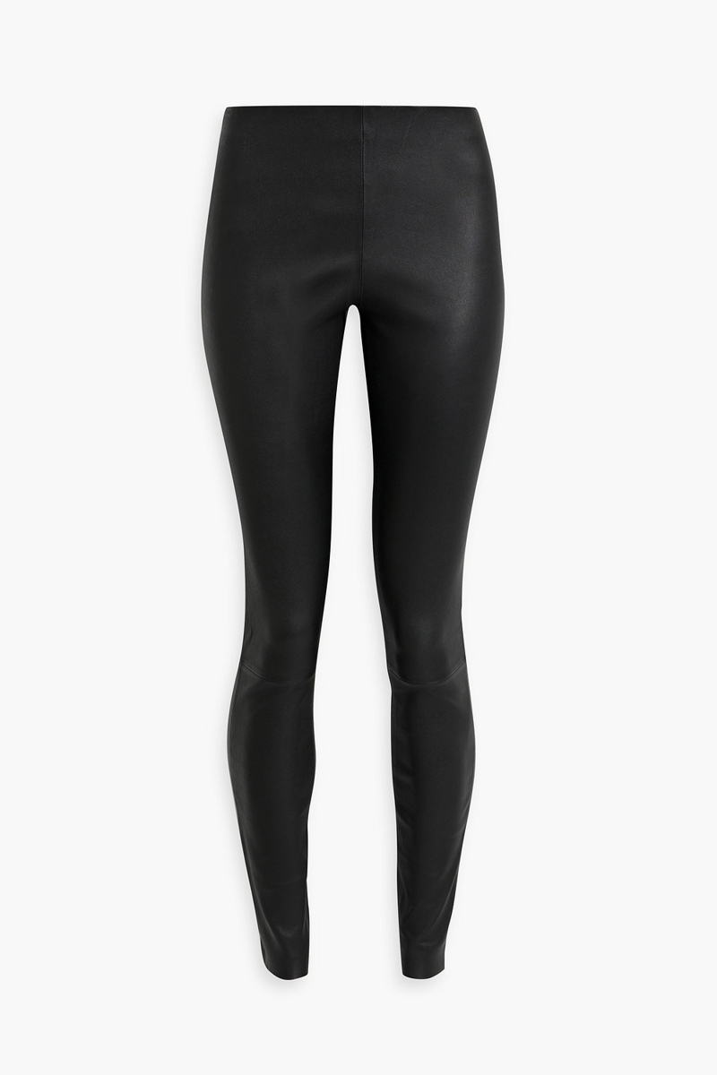 by malene birger - stretch-leather leggings - black - de 38