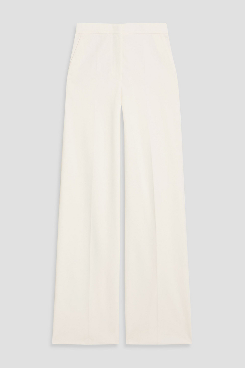max mara - turku jersey wide-leg pants - white - it 40