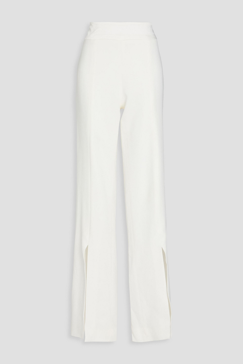 simkhai - ariah stretch-crepe straight-leg pants - white - us 00