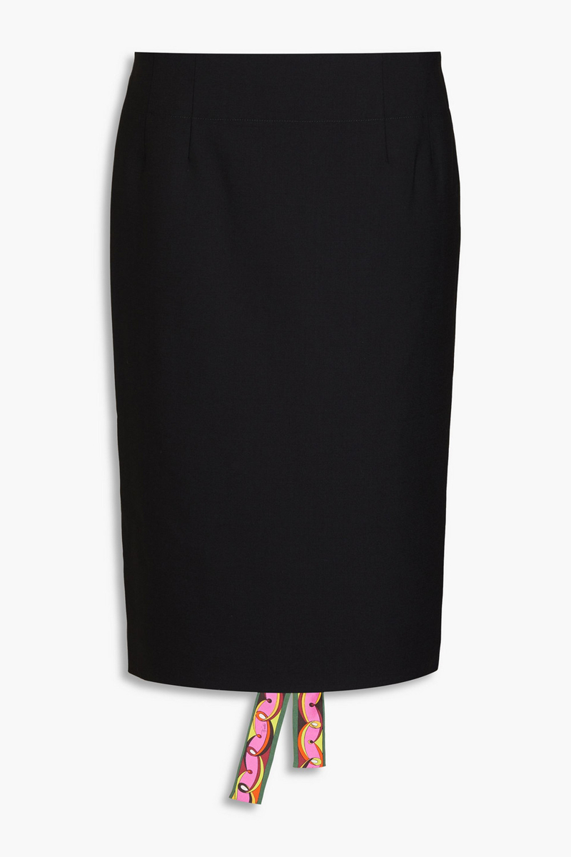 pucci - wool-blend crepe pencil skirt - black - it 42