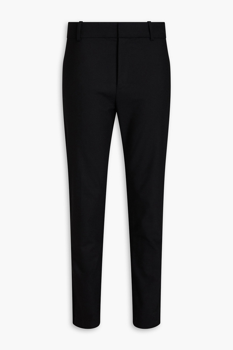 nili lotan - lino wool-blend skinny pants - black - us 0