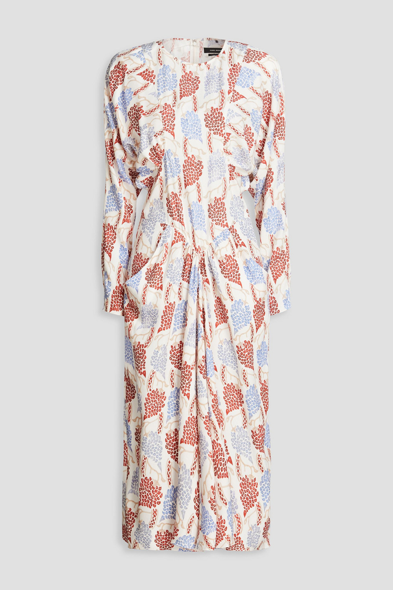 Isabel Marant - Bibelky printed Lyocell-twill midi dress - White - FR 36