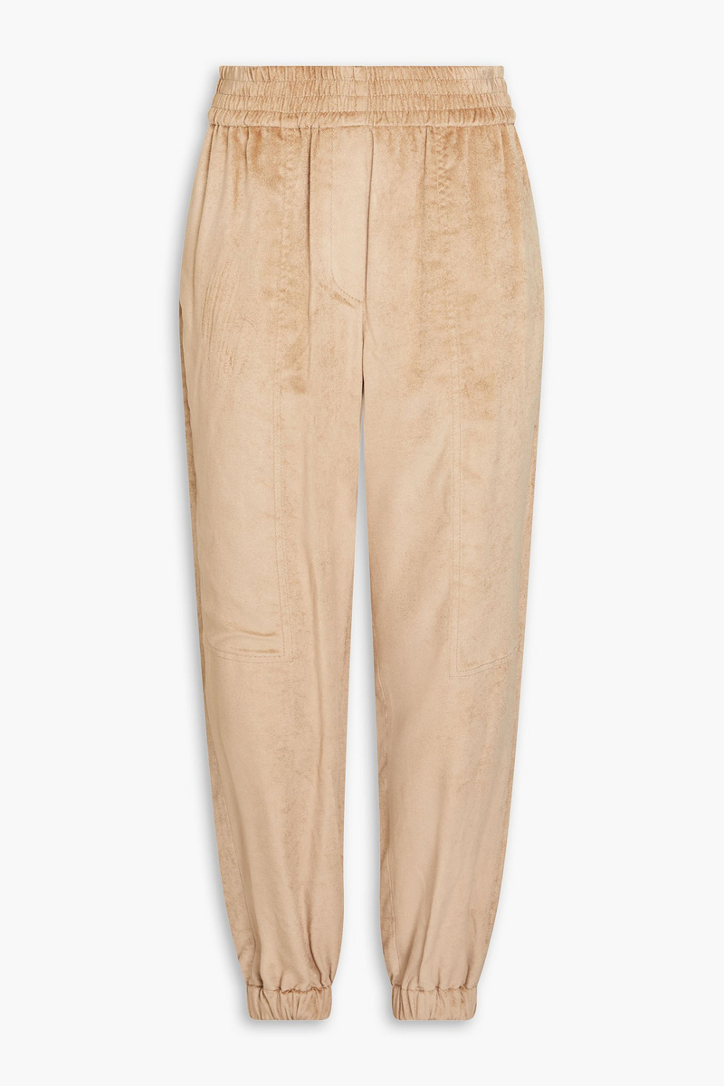 brunello cucinelli - velvet tapered pants - neutral - it 38