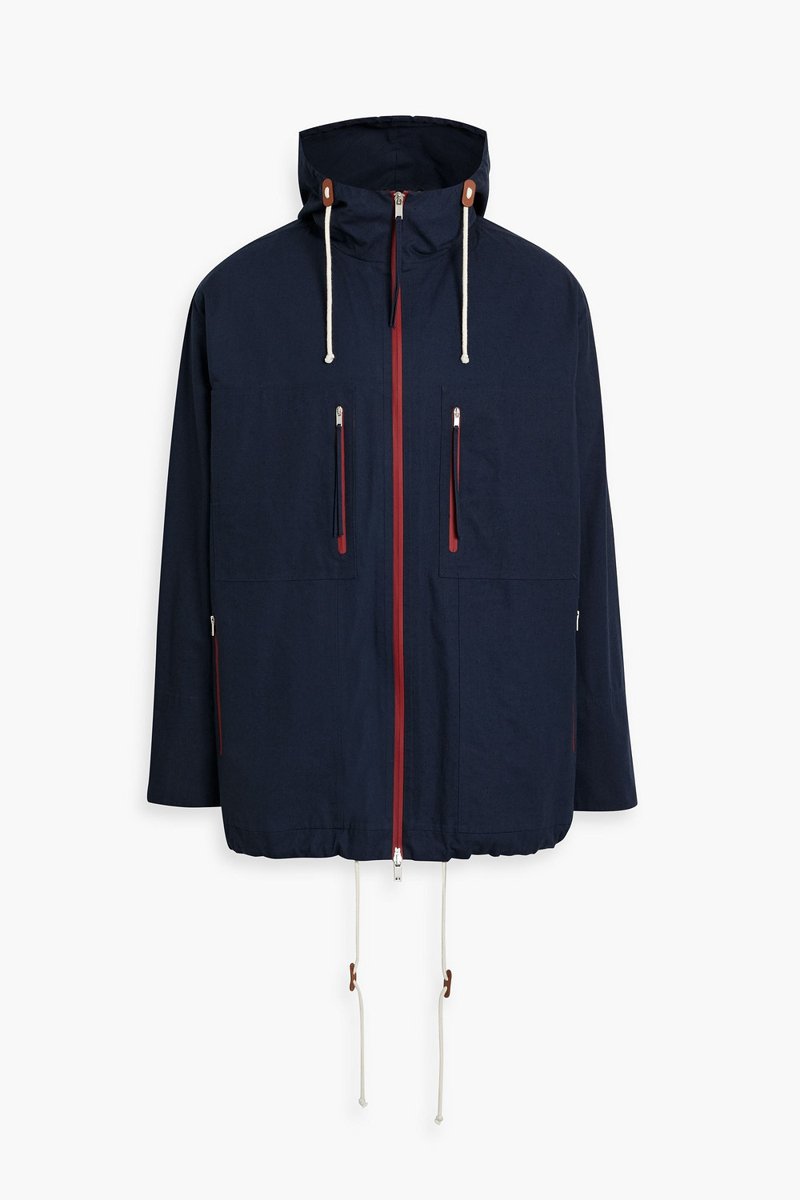 Jil Sander - Slub cotton hooded jacket - Blue - IT 50