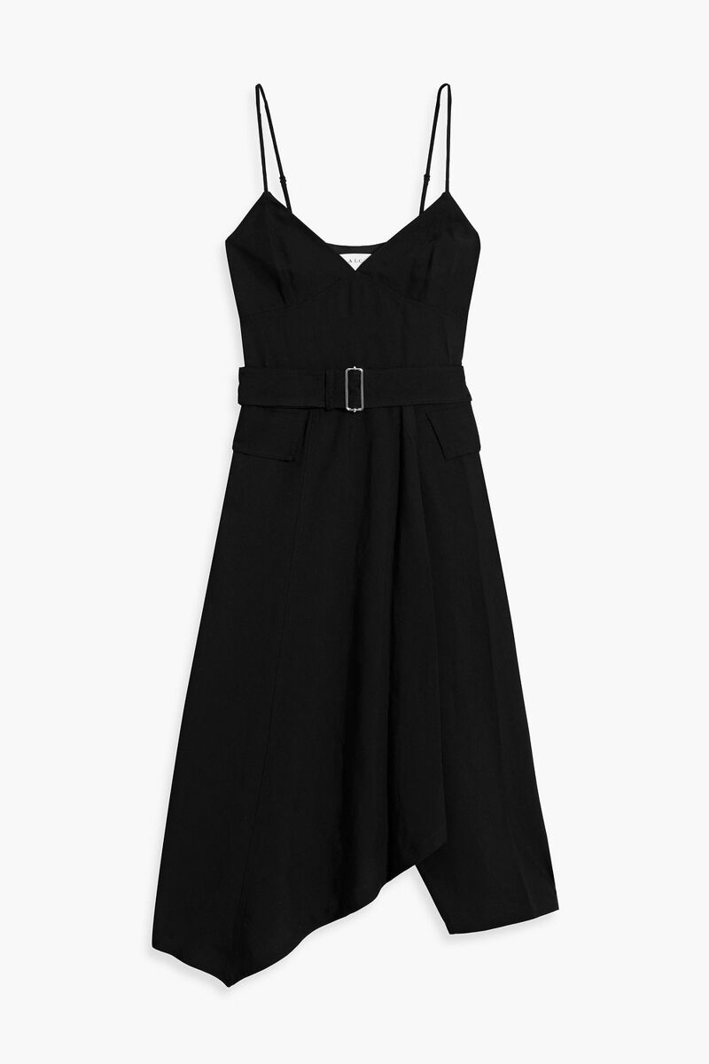 A.L.C. - Jacquelyn wrap-effect woven midi dress - Black - US 6