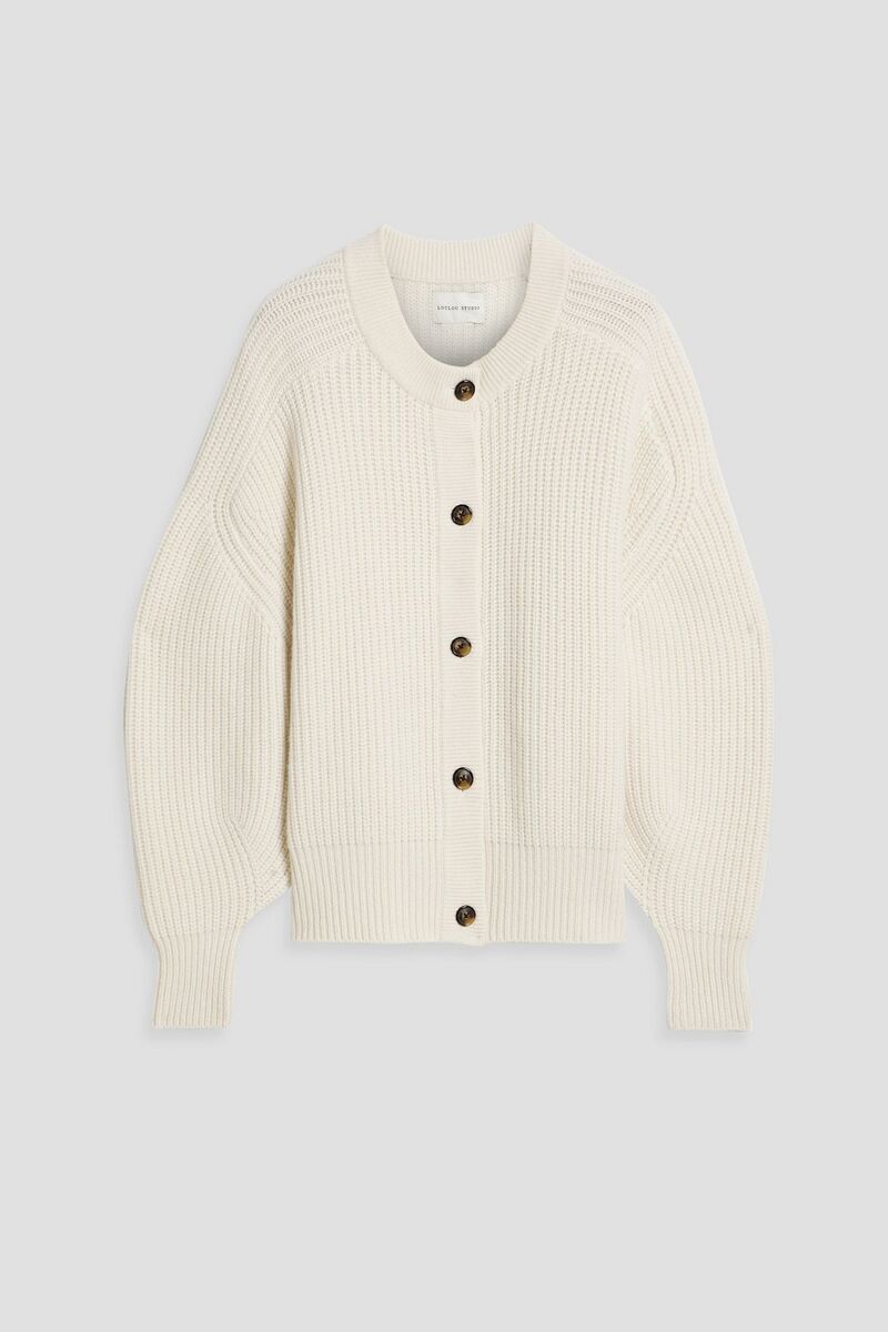 LouLou Studio - Harebells ribbed cashmere cardigan - White - L