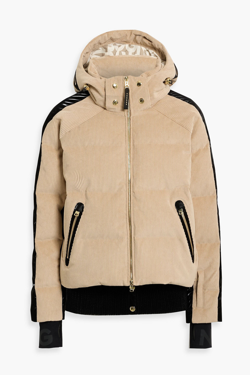 bogner - inka quilted corduroy and ripstop down ski jacket - neutral - de 36
