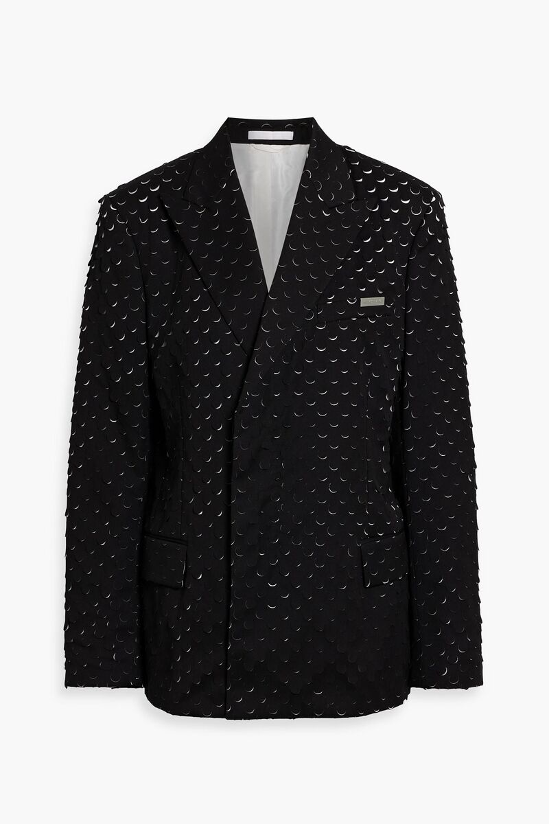 Helmut Lang - Laser-cut twill blazer - Black - L