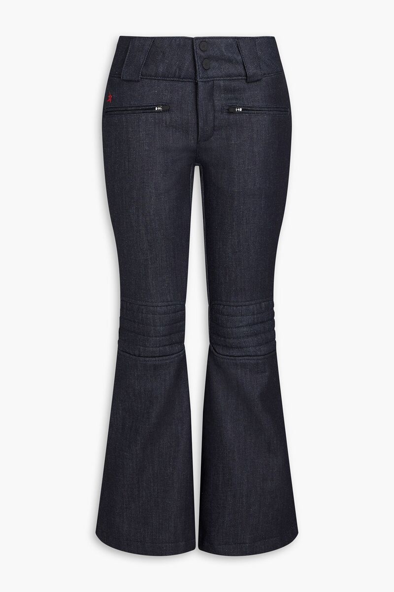 Perfect Moment - Embroidered denim flared ski pants - Blue - S