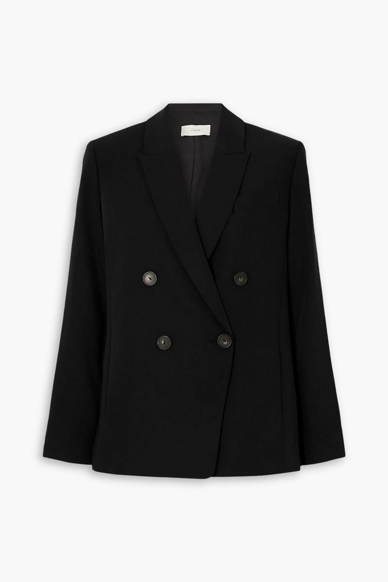 vince. - double-breasted crepe blazer - black - us 12