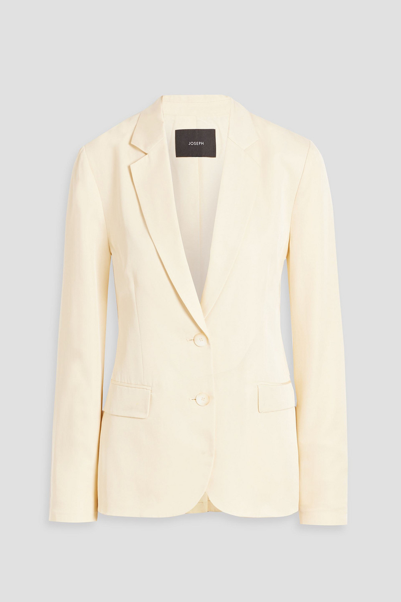 joseph - belmore silk and cotton-blend blazer - white - fr 42