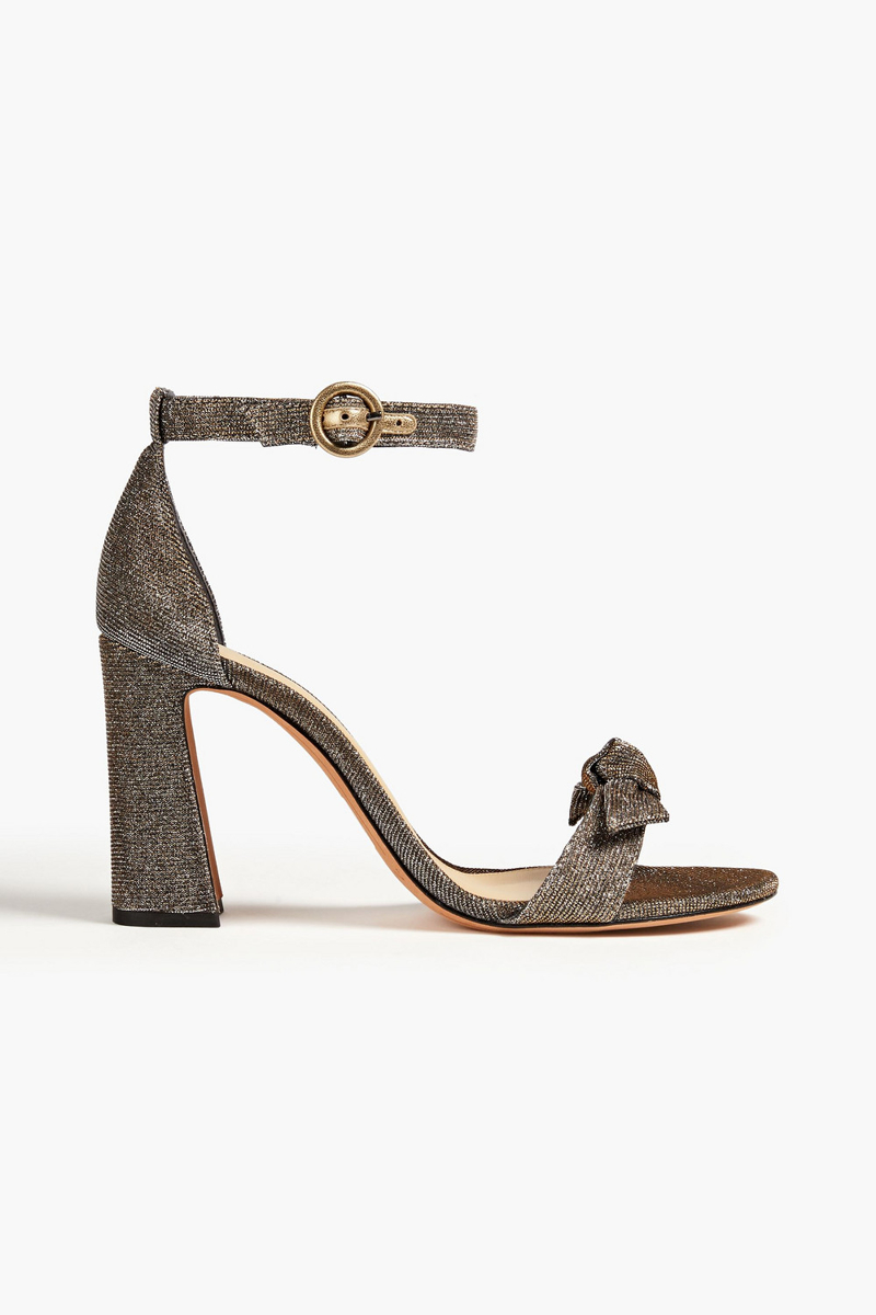 Alexandre Birman - Clarita bow-detailed lamé sandals - Metallic - EU 35