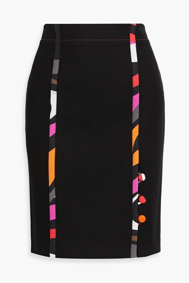 pucci - cotton-piqué mini skirt - black - it 38