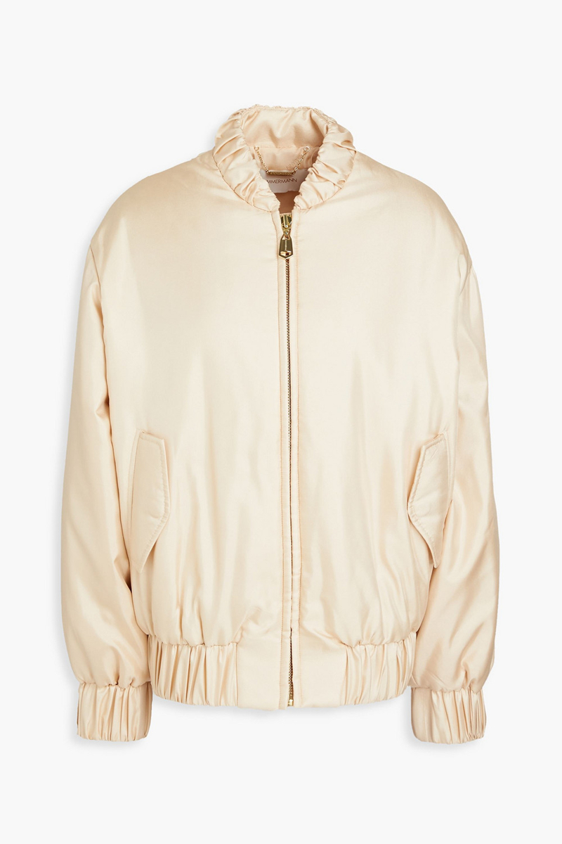 Zimmermann - Silk-twill padded bomber jacket - Neutral - 00