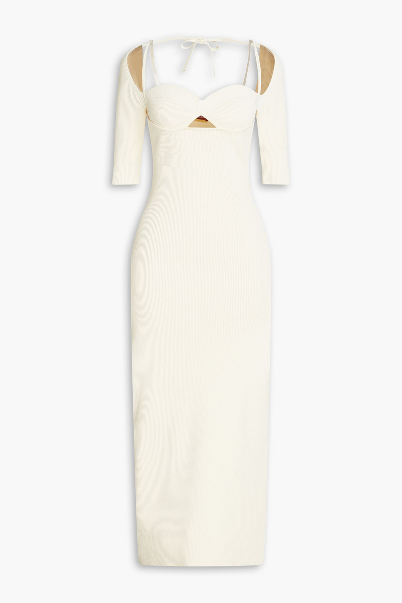 Altuzarra - Mareen cutout ribbed-knit maxi dress - White - XS