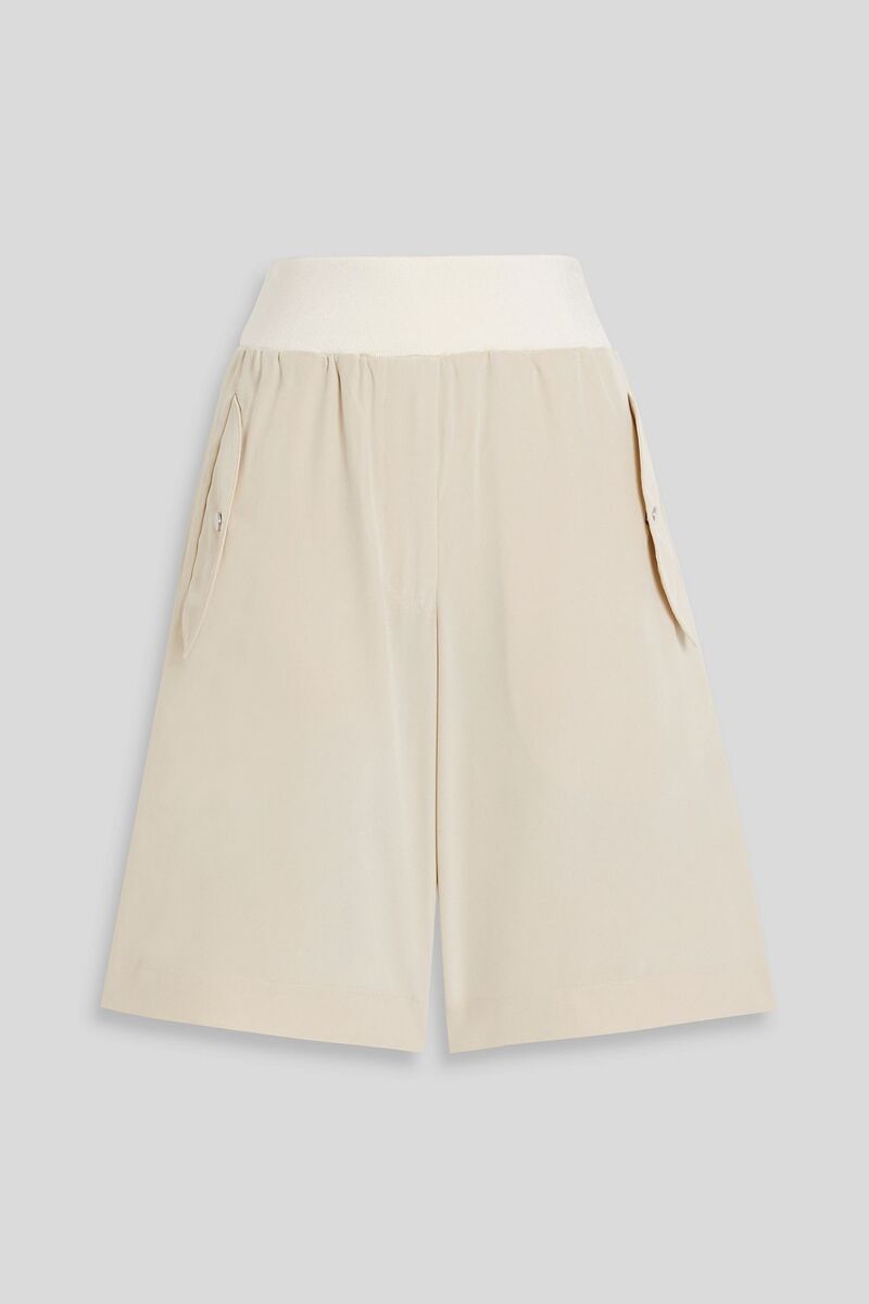 Helmut Lang - Silk crepe de chine shorts - White - XL