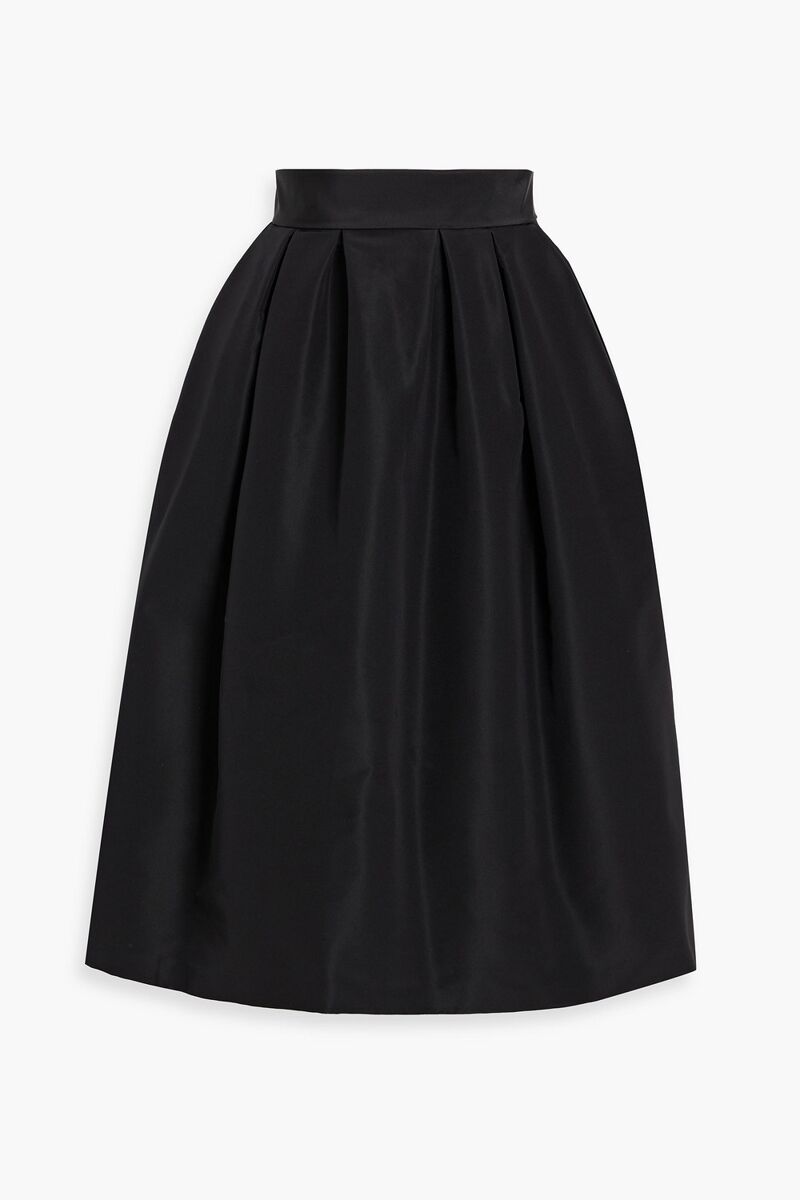 Carolina Herrera - Pleated silk-faille skirt - Black - US 12