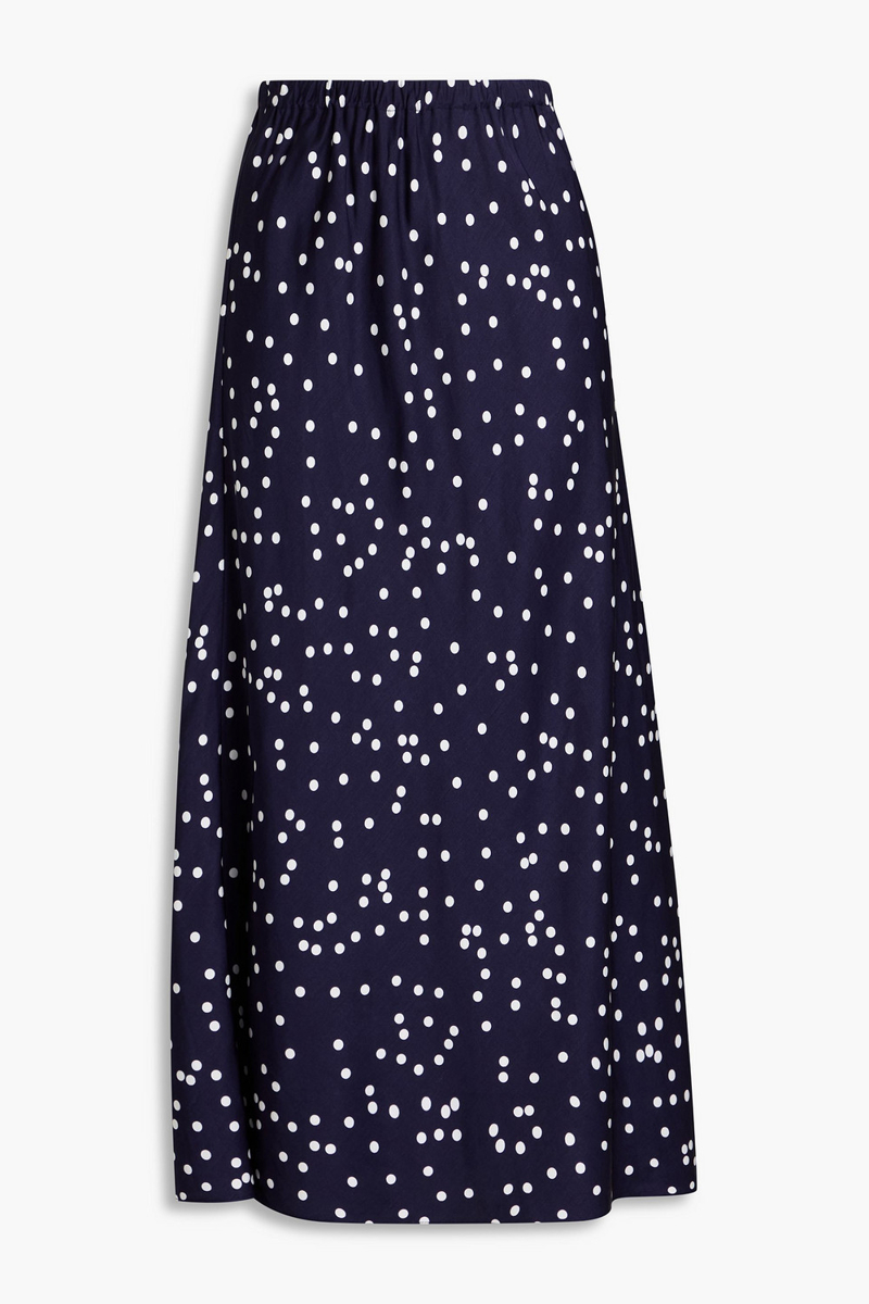 Zimmermann - Polka-dot satin midi skirt - Blue - 2