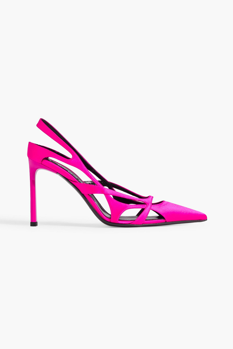 Sergio Rossi - Cutout satin pumps - Pink - EU 36