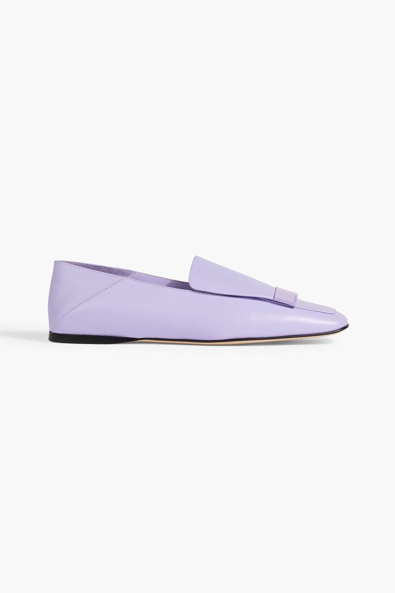 Sergio Rossi - sr1 leather collapsible-heel loafers - Purple - EU 37