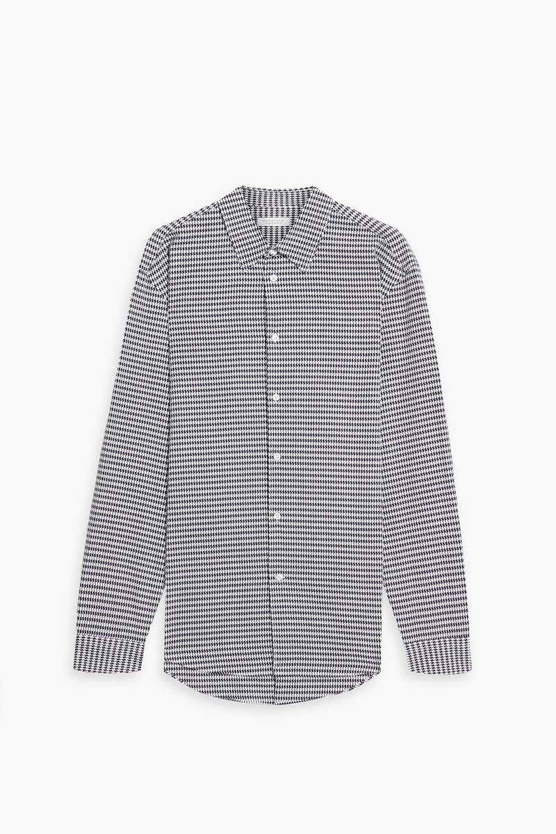 Gabriela Hearst - Quevedo houndstooth cotton-jacquard shirt - Blue - IT 42