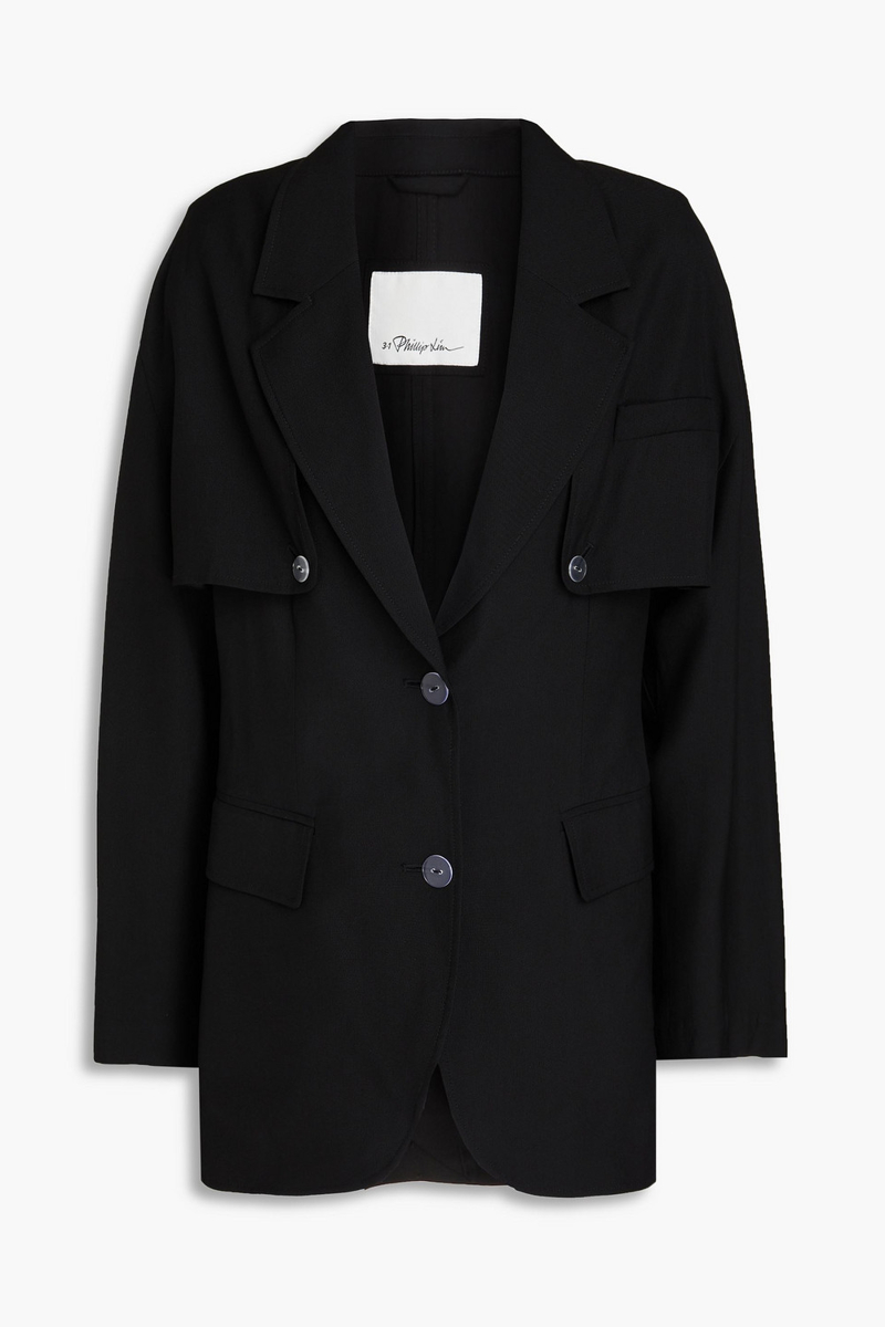 3.1 phillip lim - wool-blend blazer - black - us 2