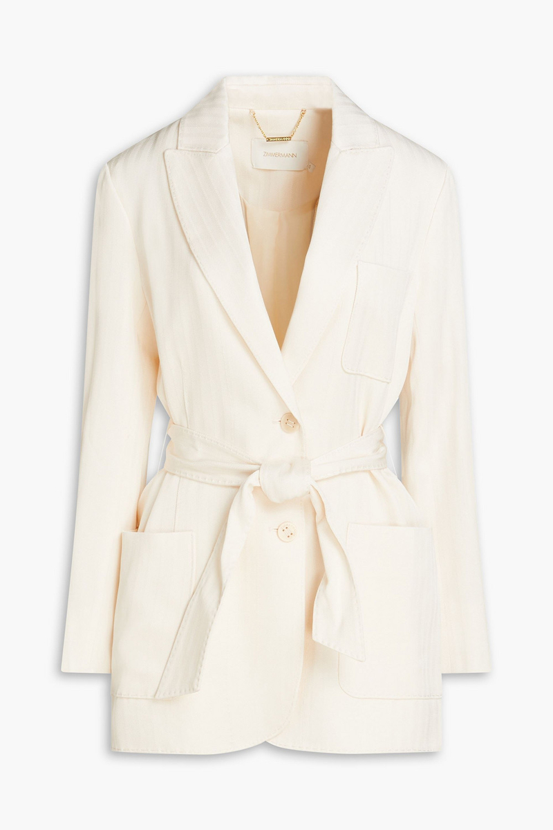 Zimmermann - Herringbone twill blazer - White - 0