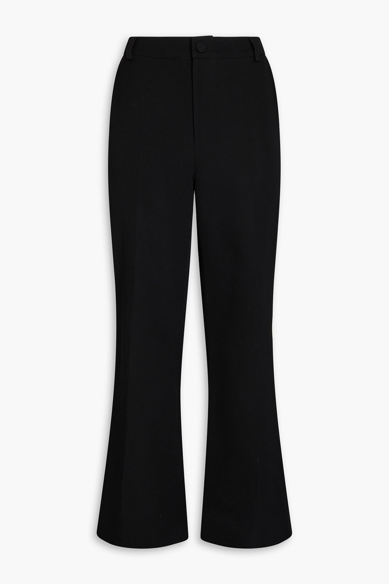 huishan zhang - wool flared pants - black - uk 10