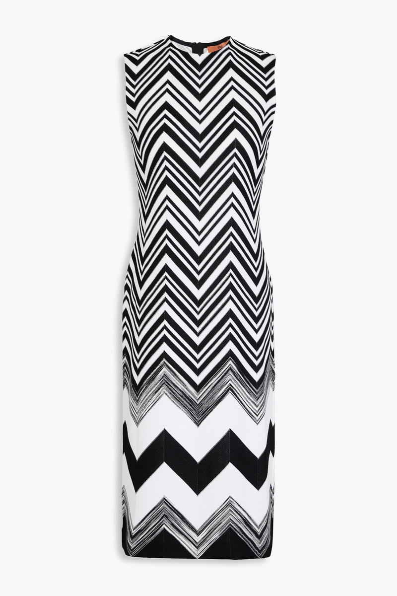 Missoni - Striped cotton-blend dress - Black - IT 46