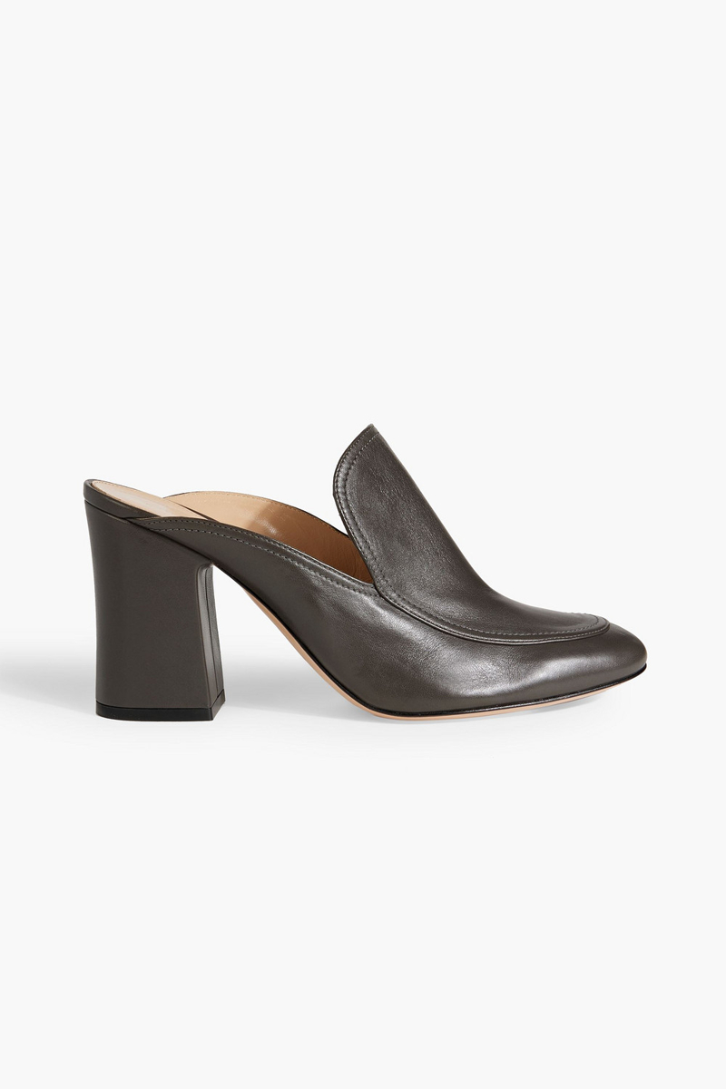 Gianvito Rossi - Leather mules - Gray - EU 36.5
