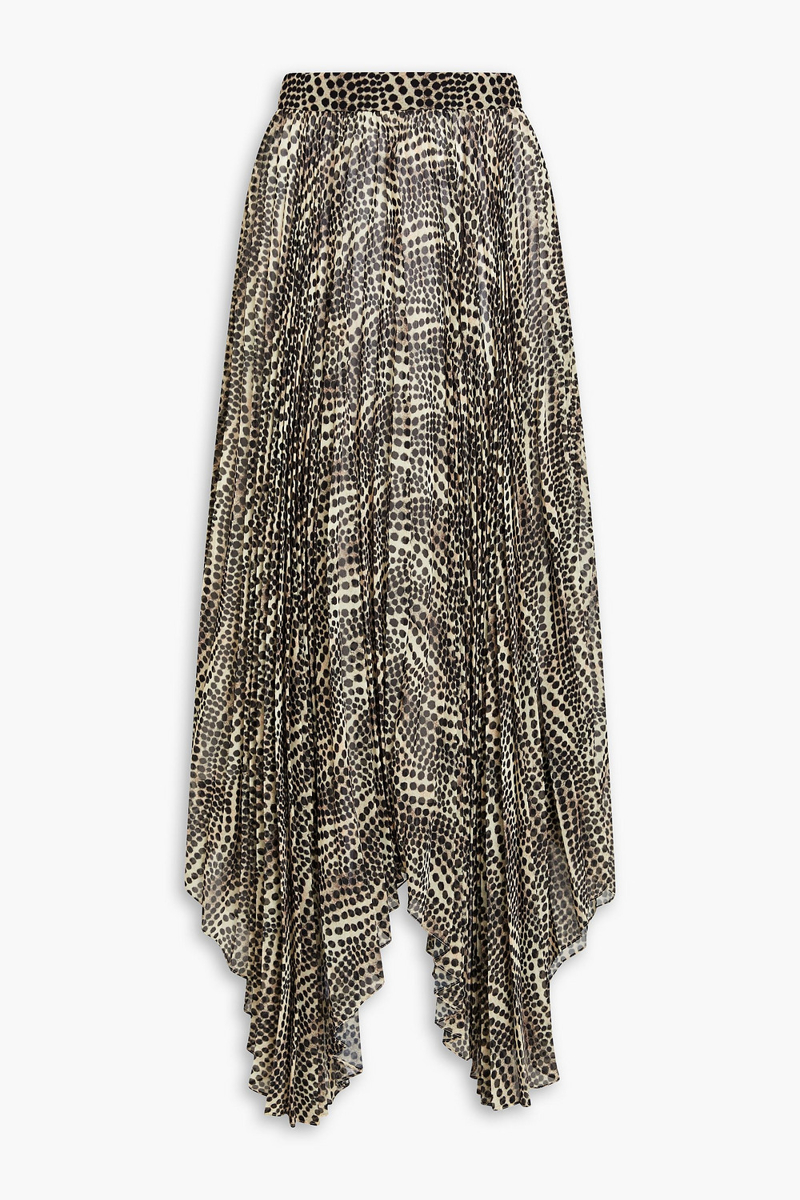 Isabel Marant - Alena pleated printed chiffon midi skirt - Neutral - 2