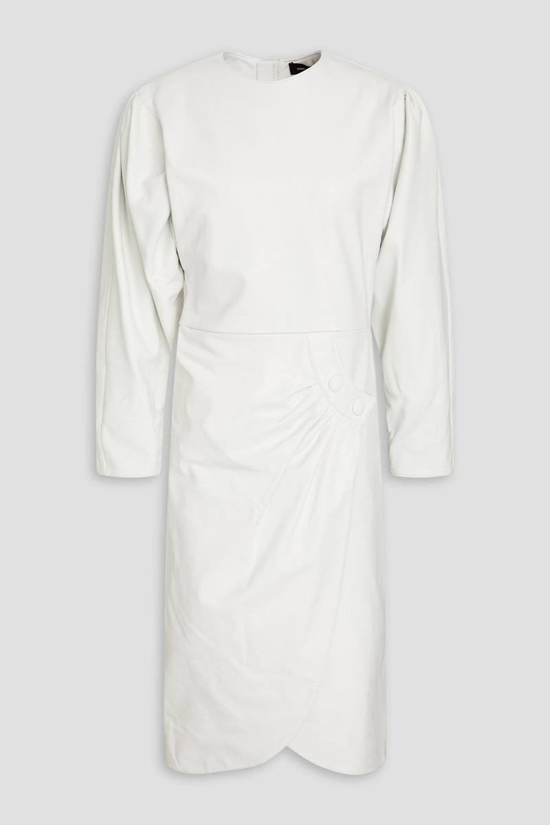 Isabel Marant - Wrap-effect leather dress - White - FR 40