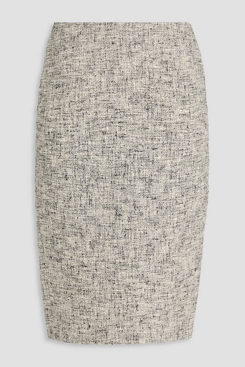 zimmermann - linen-blend tweed pencil skirt - white - 00
