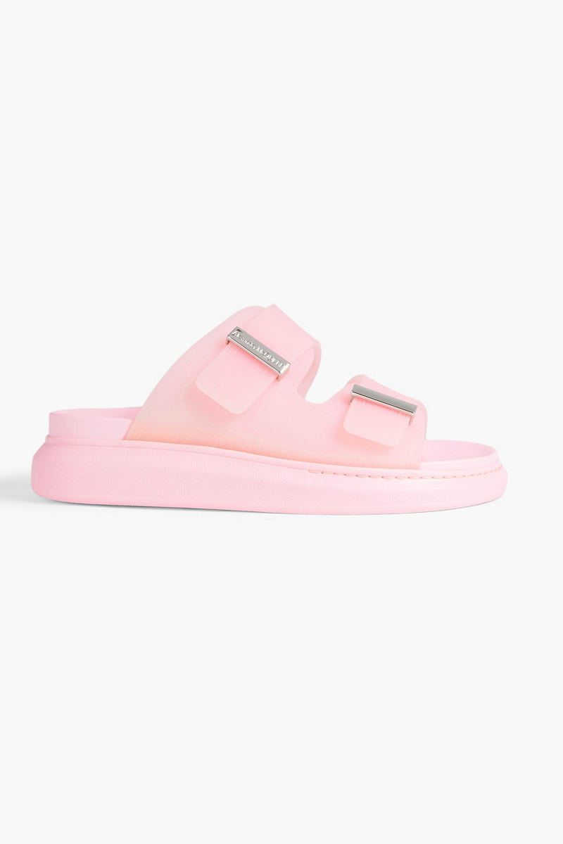 McQueen - Buckled rubber sandals - Pink - EU 41.5