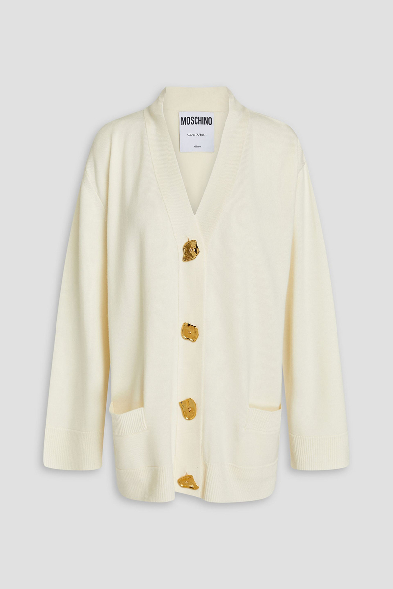 moschino - wool cardigan - white - it 44