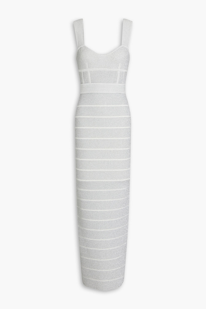 Hervé Léger - Metallic bandage maxi dress - Metallic - M