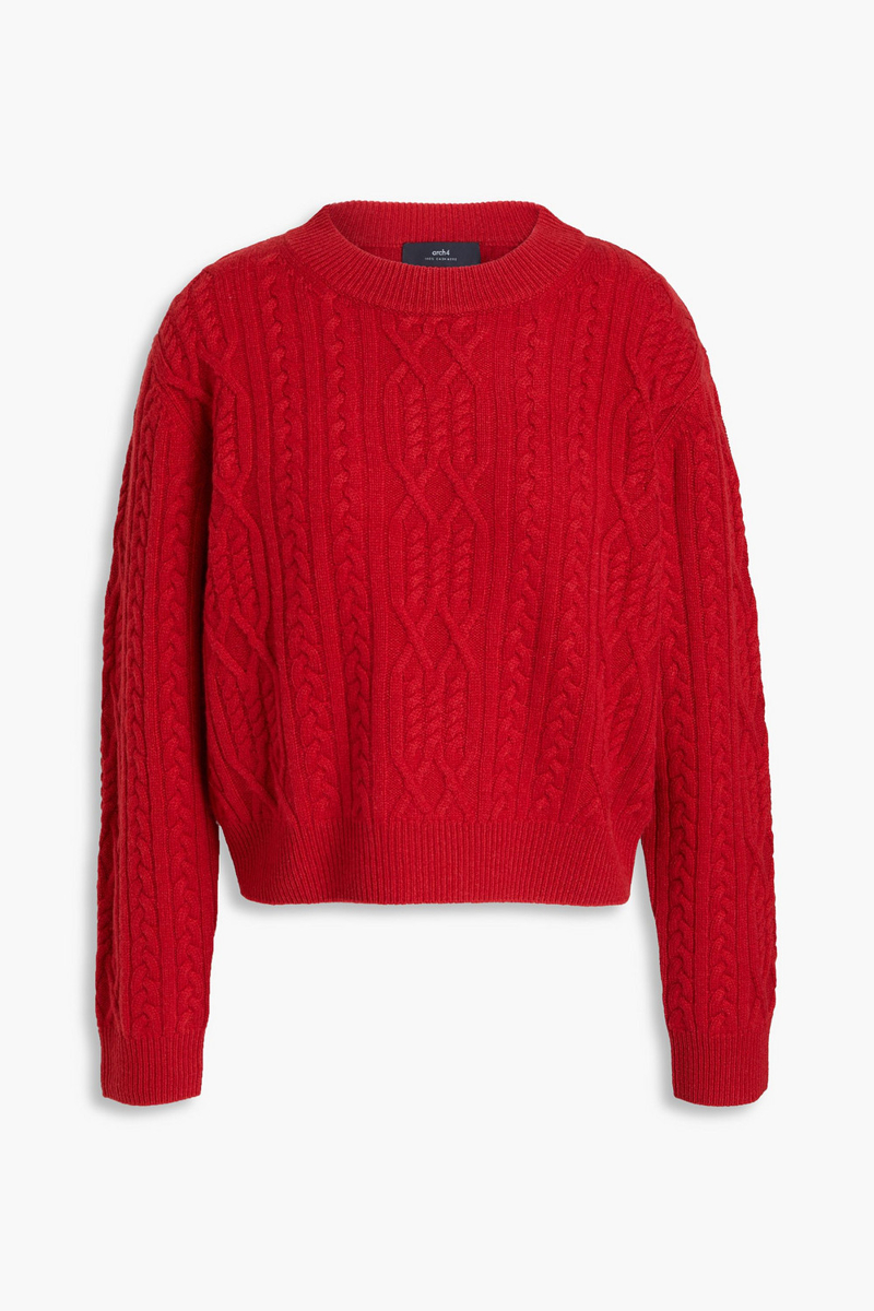 arch4 - smithfield cable-knit cashmere sweater - red - m