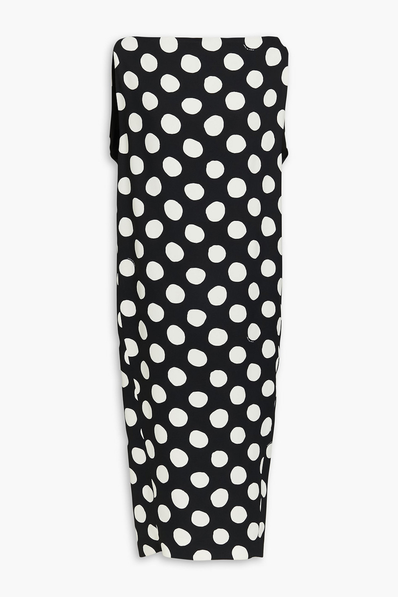 Marni - Polka-dot crepe midi dress - Black - IT 46