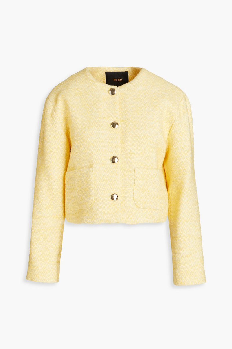 maje - tweed jacket - yellow - fr 40