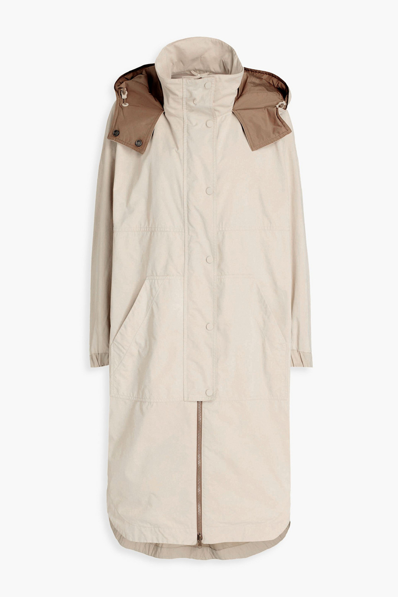brunello cucinelli - oversized hooded shell parka - neutral - it 42