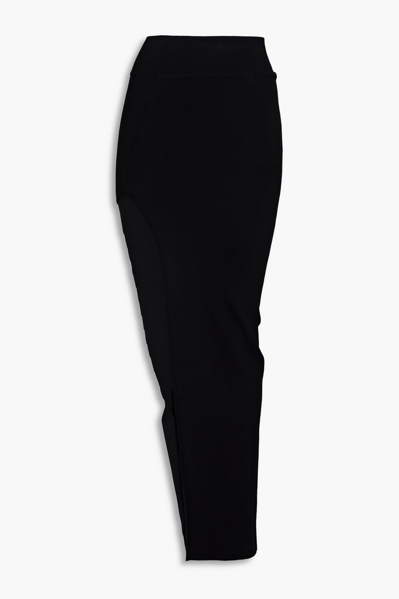 rick owens - knitted maxi skirt - black - s